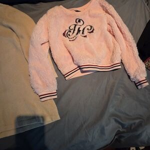 Tommy Hilfiger Pink Fuzzy Kids Sweater